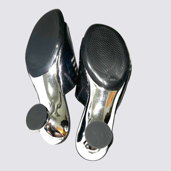 Onex Maxine Black Leather Kitten Heel Size 6 Made In Italy - Picture 3 of 3